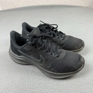 Nike Womens DownShifter 11 Triple Black Low Top Athletic Running Shoes size 8.5